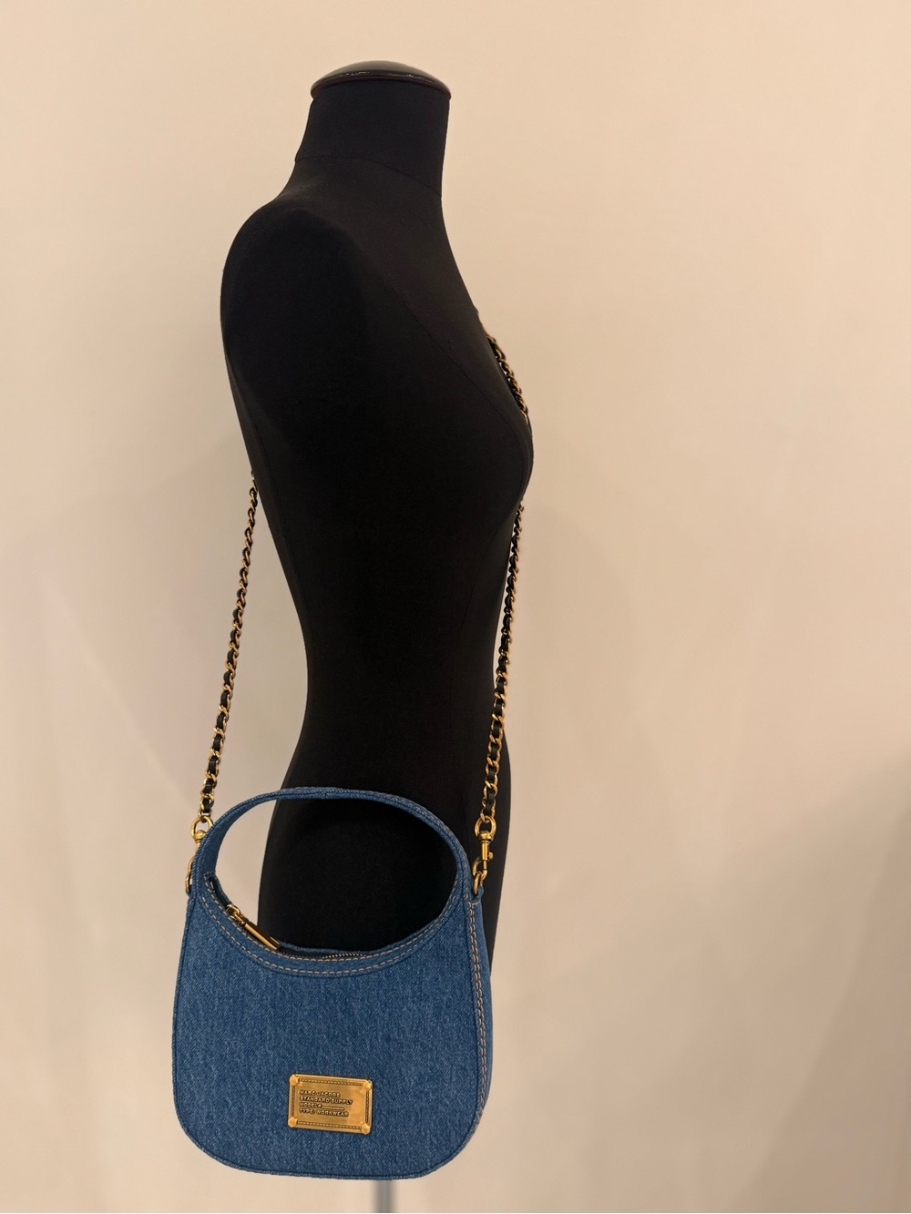 NWT Marc Jacobs small crescent crossbody - denim